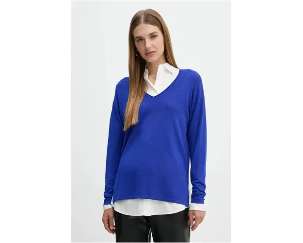 Joseph Ribkoff pulover femei, culoarea albastru marin, light, 244923
