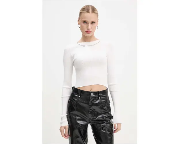 Diesel longsleeve M-ALEA femei, culoarea alb, A14314.0KMAT