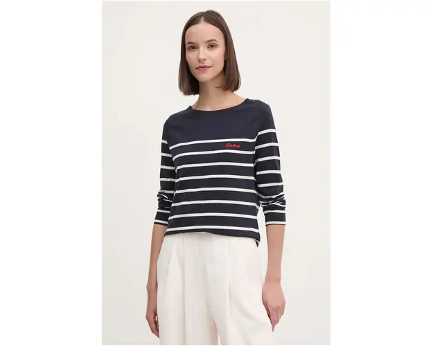 Barbour longsleeve din bumbac culoarea albastru marin, LML0704