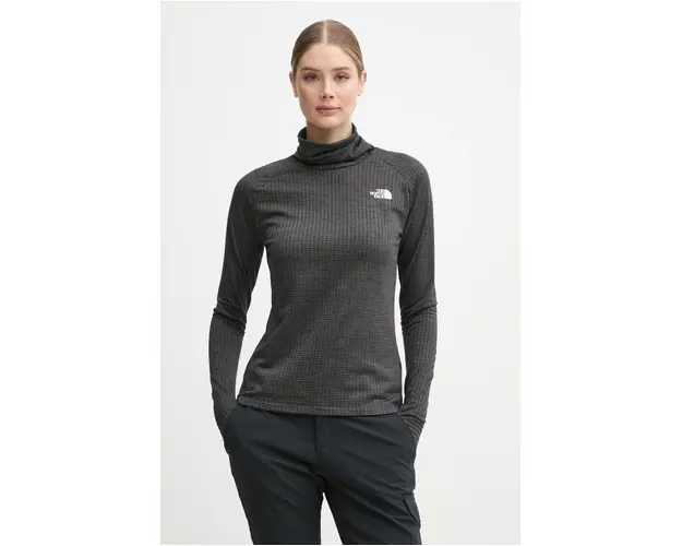 The North Face hanorac Flex Warm Funnel culoarea gri, neted, NF0A894N5S51