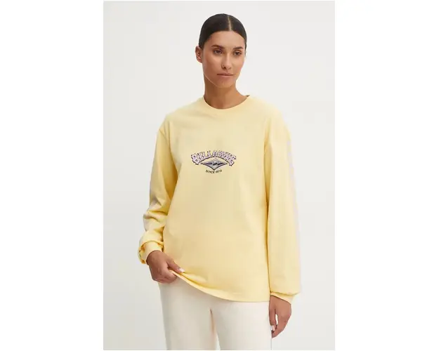 Billabong tricou Since 73 femei, culoarea galben, EBJZT00350
