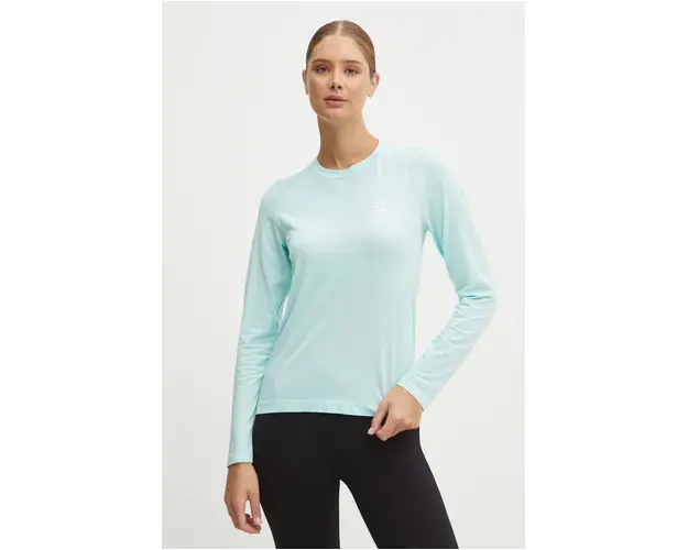 Compressport longsleeve pentru alergare Performance culoarea turcoaz, ATSW4955
