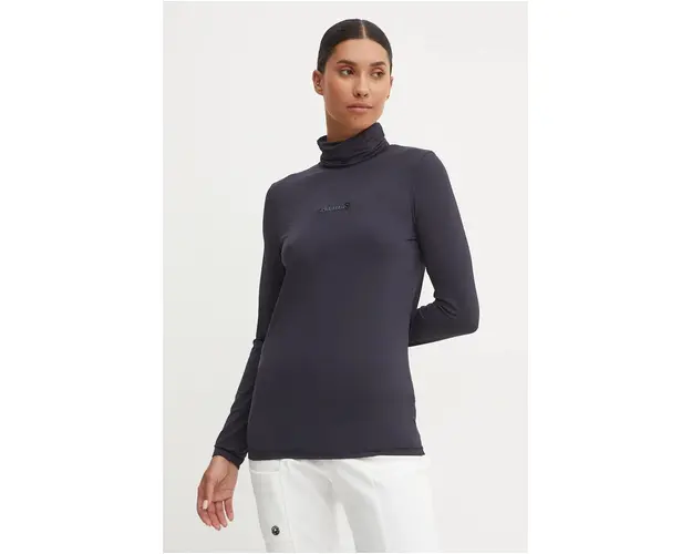 Sportalm longsleeve femei, culoarea negru, cu guler, 1852520699