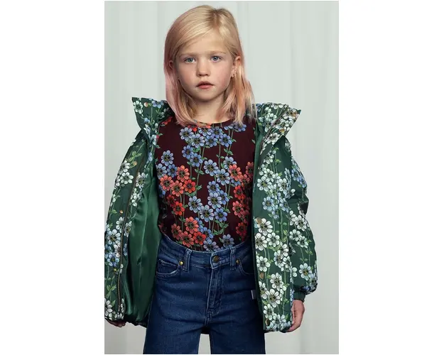 Mini Rodini longsleeve copii Daisys culoarea maro, 2472012500