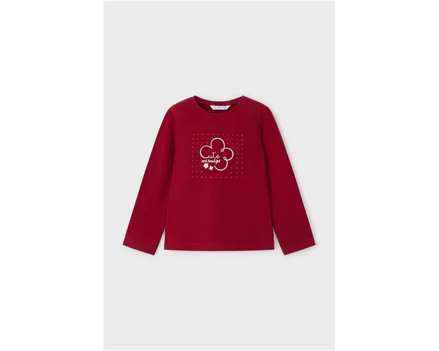 Mayoral longsleeve din bumbac pentru copii culoarea rosu, 178