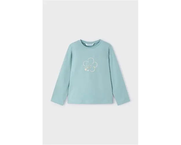 Mayoral longsleeve din bumbac pentru copii culoarea turcoaz, 178