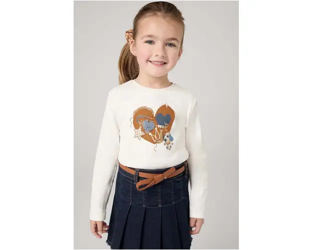 Mayoral longsleeve din bumbac pentru copii culoarea rosu, 4069