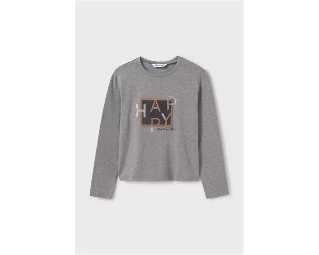 Mayoral longsleeve copii culoarea gri, 7004