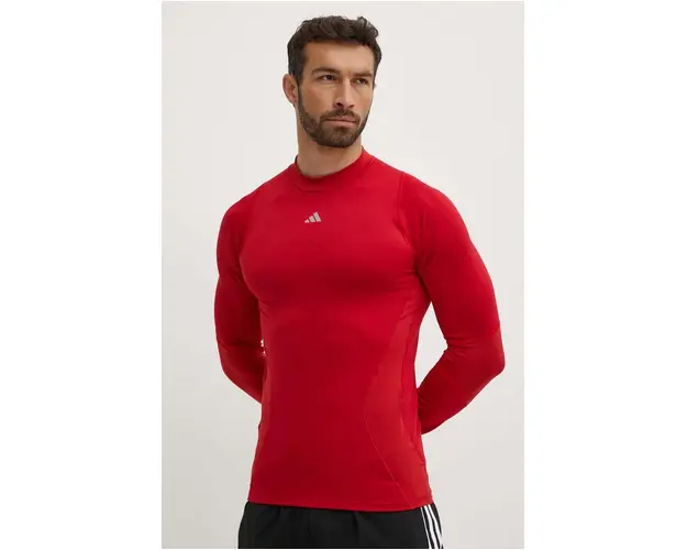 adidas Performance maneca lunga de antrenament Techfit COLD.RDY culoarea rosu, neted, HP0572