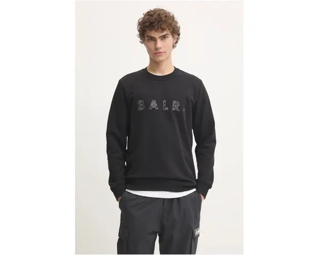 BALR. bluza barbati, culoarea negru, cu imprimeu, B1262 1087