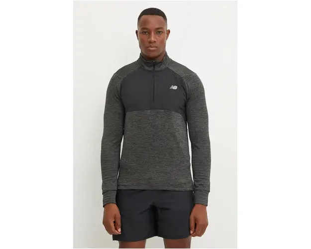 New Balance hanorac de jogging Athletics Heat Grid culoarea negru, modelator, MT43204BK