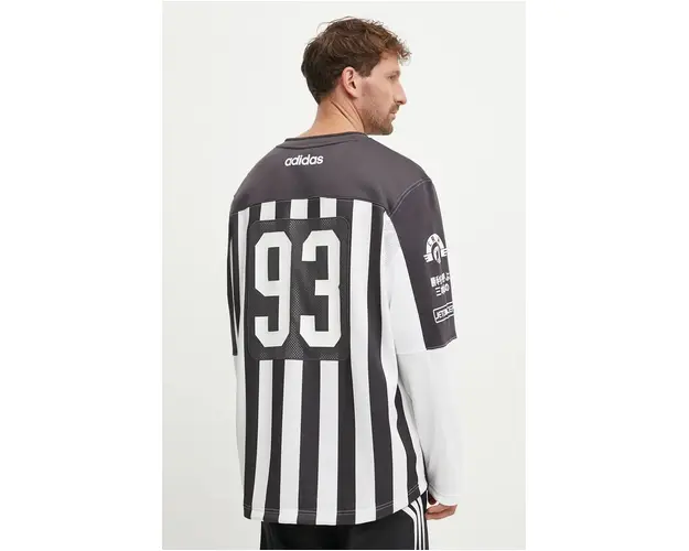 adidas Originals tricou Team 93 Jersey barbati, culoarea gri, modelator, JM4943