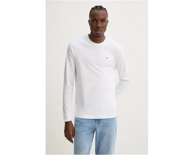 Tommy Jeans longsleeve din bumbac 2-pack culoarea albastru marin, neted, DM0DM20731