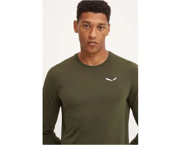 Salewa longsleeve sport Pedroc Dry culoarea verde, neted, 00.0000028578
