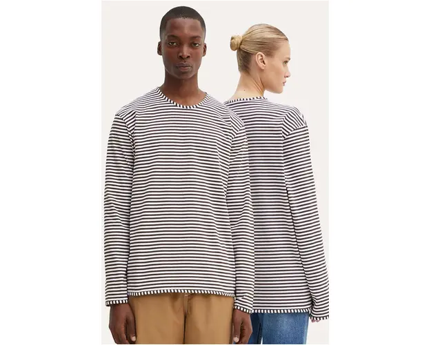 Sunnei longsleeve din bumbac culoarea maro, modelator, RTWXJER004