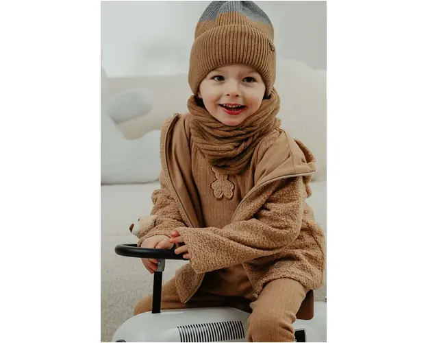 Jamiks caciula din lana pentru copii DIETER culoarea maro, JZH140