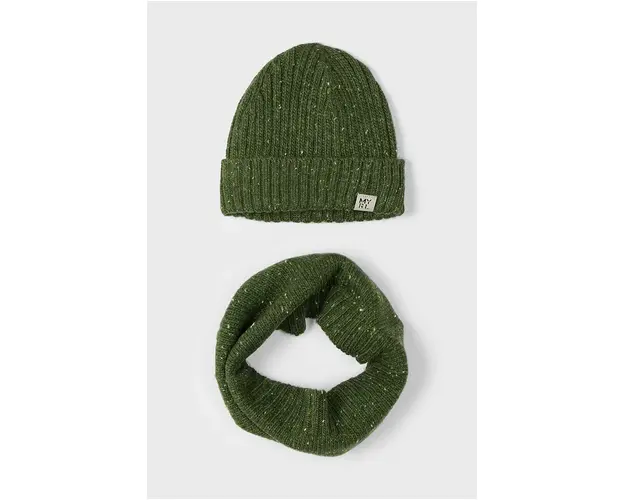 Mayoral un set din caciula si fular pentru copii culoarea verde, 10824