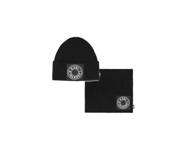 Karl Lagerfeld caciula si sal copii culoarea negru, Z30337