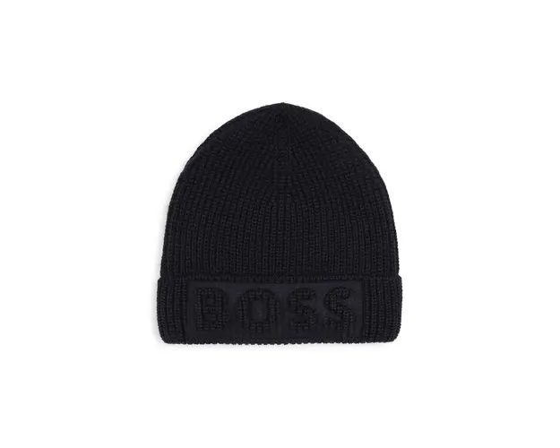 BOSS caciula din lana pentru copii culoarea albastru marin, J51565