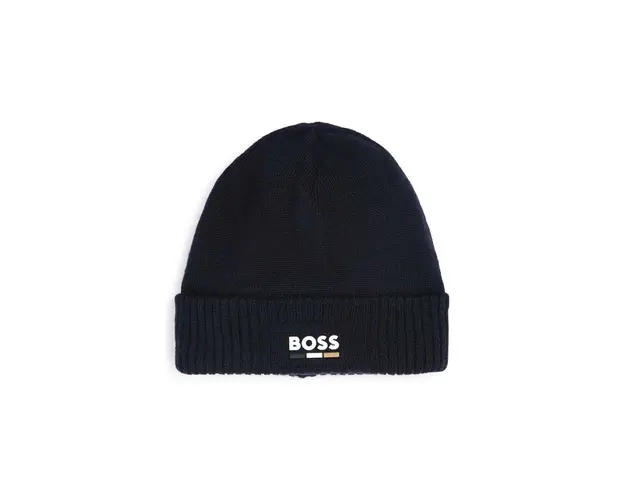 BOSS caciula din lana pentru copii culoarea albastru marin, J51600