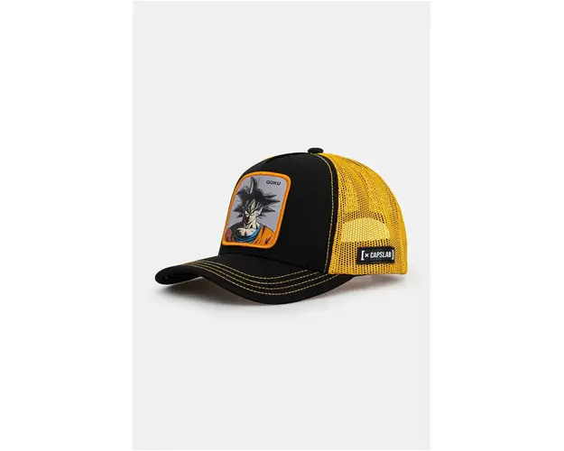 Capslab sapca de baseball pentru copii Dragon Ball Capslab Trucker culoarea galben, cu imprimeu, CL.DBZ.3.GOKB