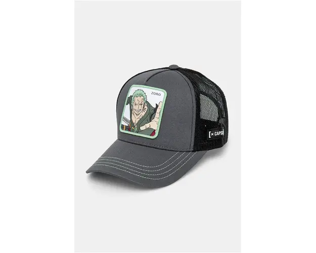 Capslab sapca de baseball pentru copii One Piece Capslab Trucker culoarea gri, cu imprimeu, CL.OP1.3.ZOR1