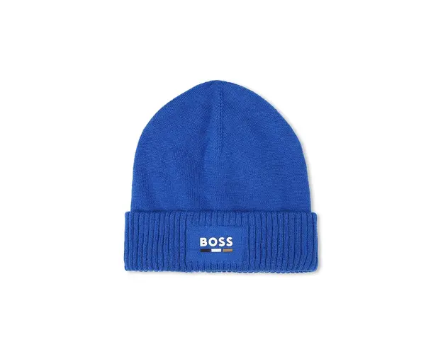 BOSS caciula copii din tricot gros, J52237