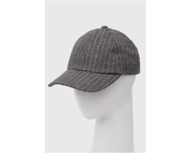 BOSS sapca de lana culoarea gri, modelator, 50519017