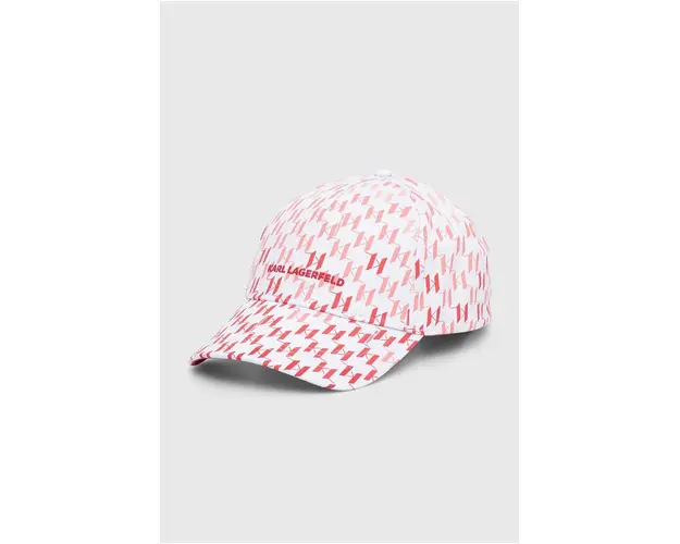 Karl Lagerfeld sapca de baseball din bumbac culoarea roz, modelator, 245W3406