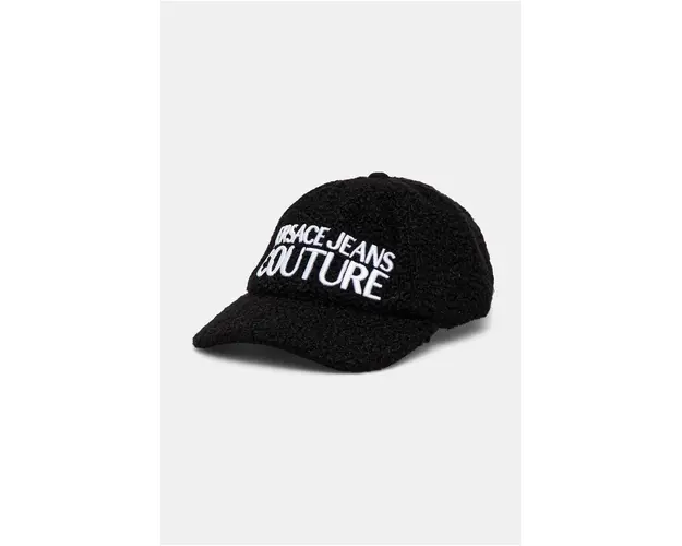 Versace Jeans Couture sapca din amestec de lana culoarea negru, cu imprimeu, 77HAZK10 ZSB12