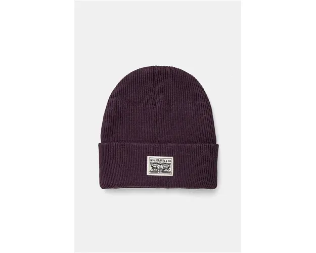 Levi's caciula din bumbac culoarea violet, bumbac, din tricot gros, 000J7-0002