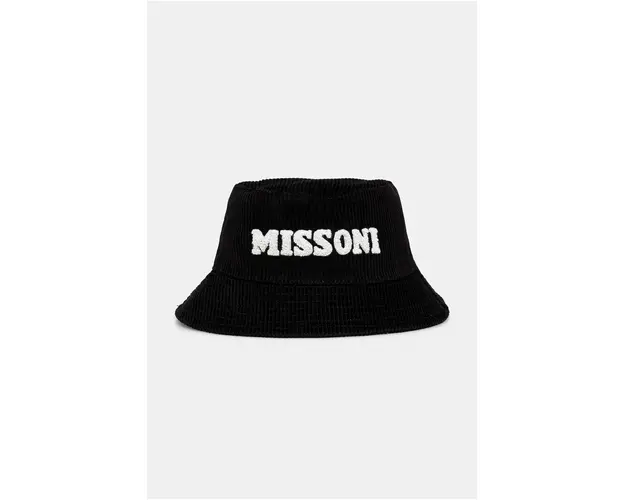 Missoni palarie din velur culoarea negru, bumbac, CH00COD9811