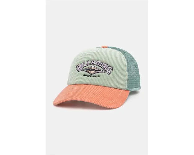 Billabong sapca Since 73 Cord Trucker culoarea verde, cu imprimeu, UBJHA00373