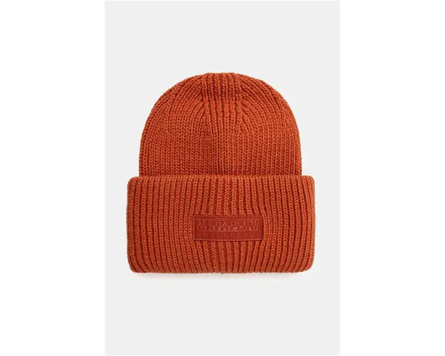 Napapijri caciula F-Vispa culoarea portocaliu, din tricot gros, NP0A4I3PR1B1