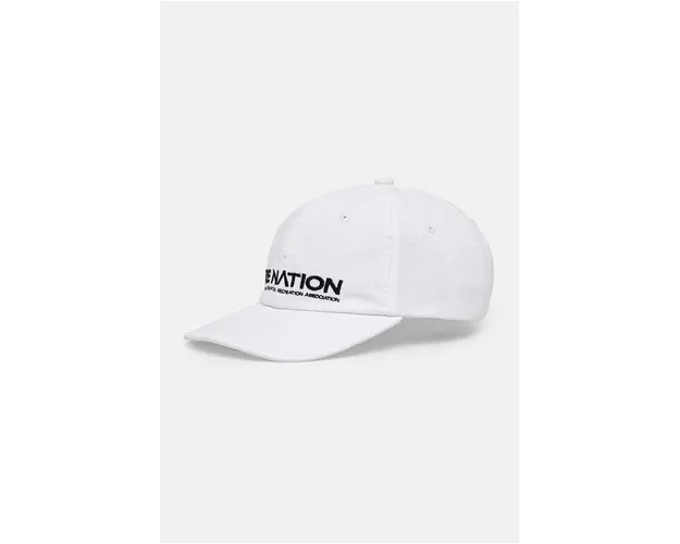 P.E Nation sapca de baseball din bumbac Homage Cap culoarea alb, cu imprimeu, 243A417