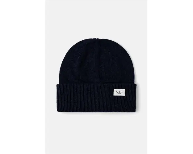 Pepe Jeans caciula din amestec de lana YELA HAT culoarea albastru marin, din tesatura neteda, PL040360