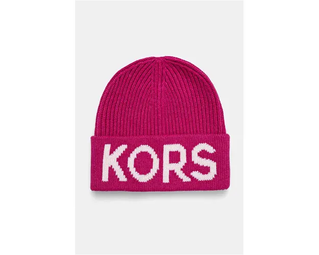 MICHAEL Michael Kors caciula din amestec de lana culoarea roz, din tesatura neteda, 539875