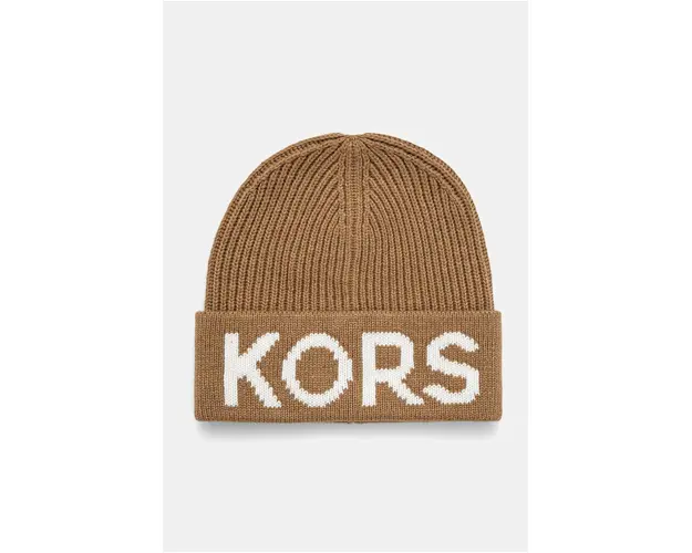 MICHAEL Michael Kors caciula din amestec de lana culoarea maro, din tesatura neteda, 539875