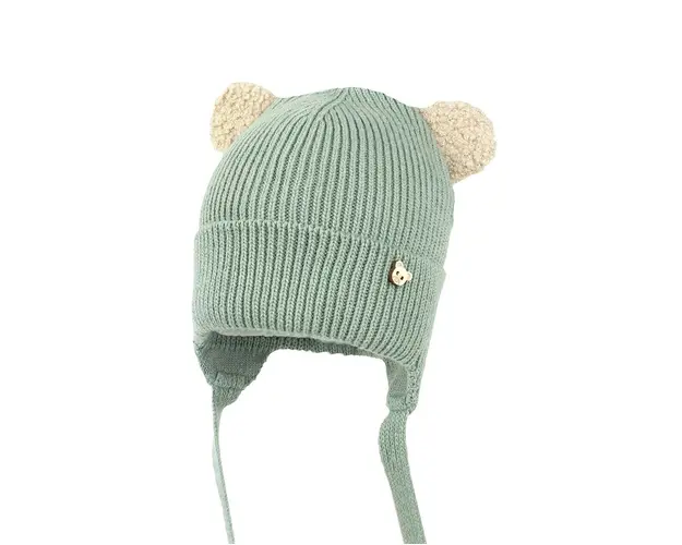 Jamiks caciula din lana pentru copii EDITH culoarea verde, JZH449