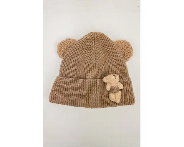 Jamiks caciula din lana pentru copii ENES culoarea maro, JZH054