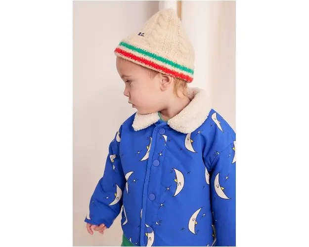 Bobo Choses caciula copii culoarea bej, din tesatura neteda, 224AH031