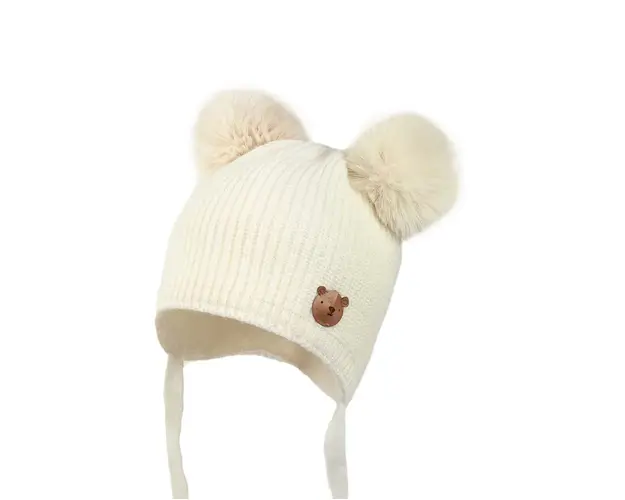 Jamiks caciula din lana pentru copii RICO IIA culoarea bej, JZH442