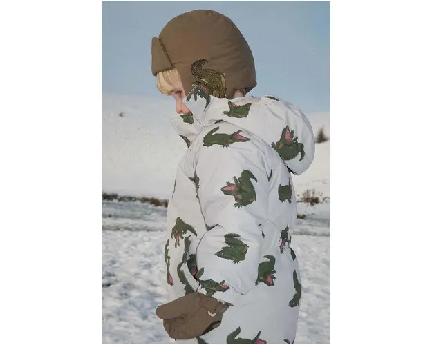 Konges Sløjd caciula copii JUNO HAT culoarea verde, din tricot gros, KS101247