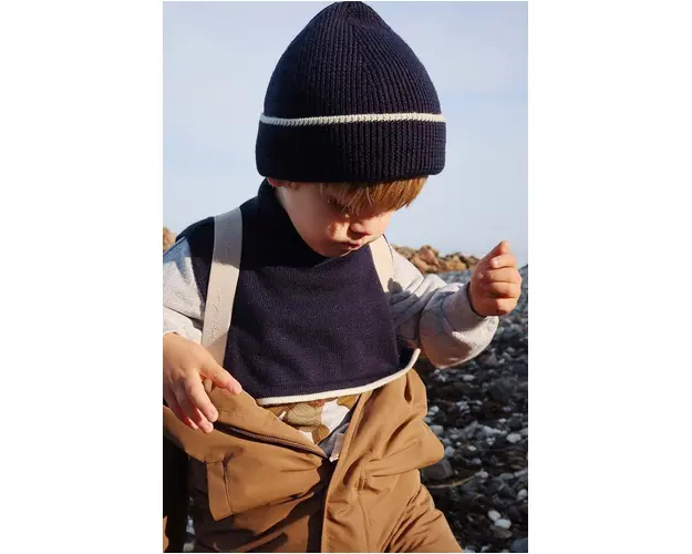 Konges Sløjd sapca de lana pentru copii LOULI HAT culoarea albastru marin, de lana, KS101258