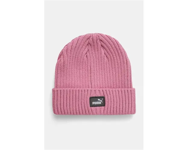 Puma caciula copii Classic Cuff Beanie culoarea roz, din tesatura neteda, 258940