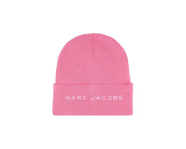 Marc Jacobs caciula din lana pentru copii culoarea roz, din tricot gros, W60346
