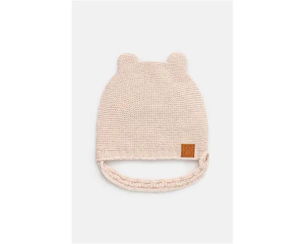 United Colors of Benetton caciula din lana pentru copii culoarea bej, din tesatura neteda, 1032AA004