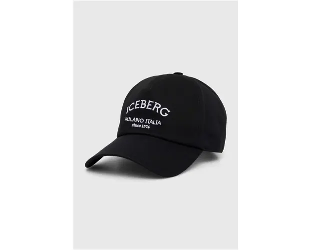 Iceberg sapca de baseball din bumbac culoarea negru, cu imprimeu, 71016950