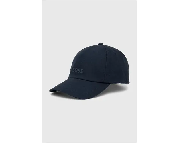 Boss Orange sapca de baseball din bumbac culoarea albastru marin, neted, 50518788