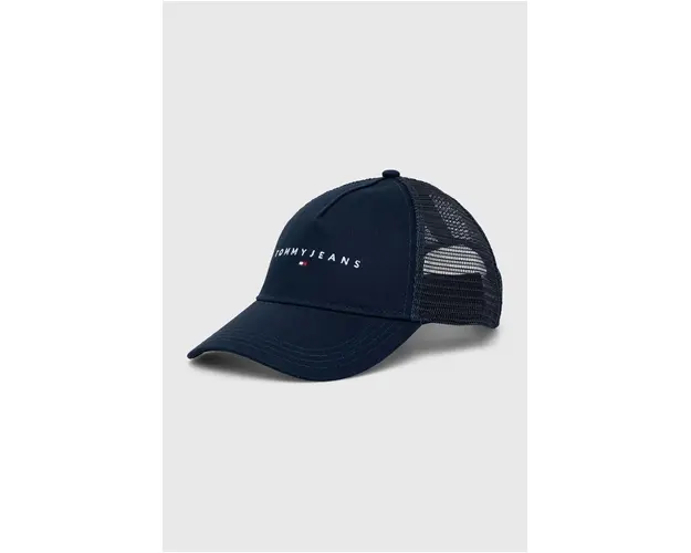 Tommy Jeans sapca culoarea albastru marin, cu imprimeu, AM0AM12424